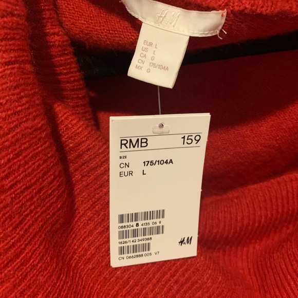 H&M Cowl Neck Red Sweater - Picture 3 of 4